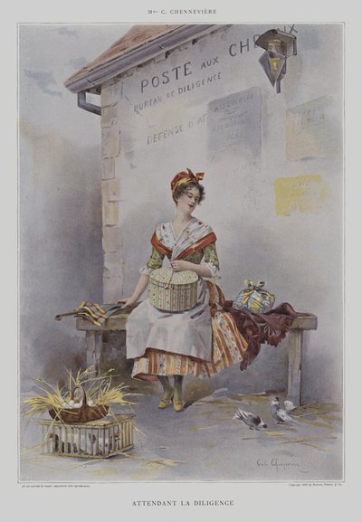 Waiting for the Stagecoach by French School