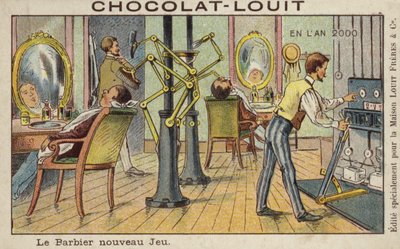 Automated Barbers Shop in the Year 2000 by French School