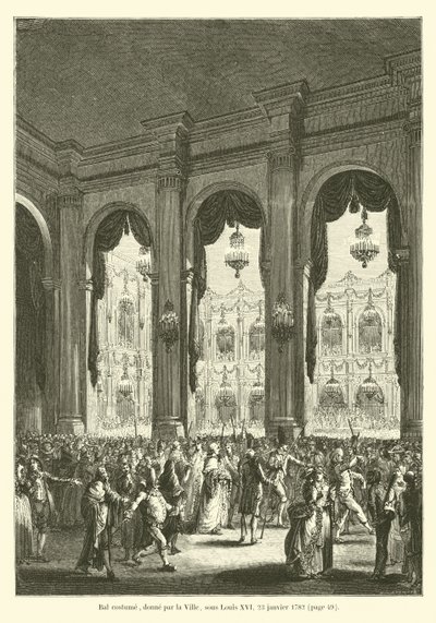 Costume ball, given by the City, under Louis XVI, January 23, 1782 by French School