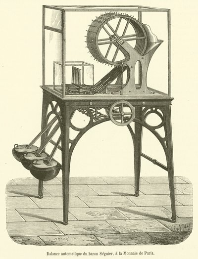 Automatic Balance of Baron Seguier, at the Paris Mint by French School
