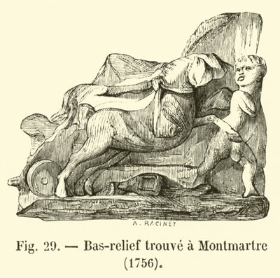 Bas-Relief Found at Montmartre, 1756 by French School