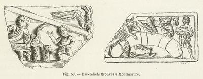 Bas-reliefs found at Montmartre by French School
