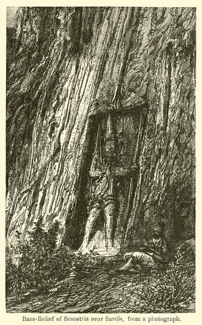 Bass-Relief of Sesostris near Sardis by French School
