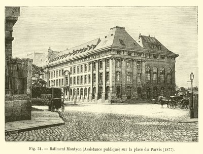 Montyon Building, Public Assistance, on Place du Parvis, 1877 by French School
