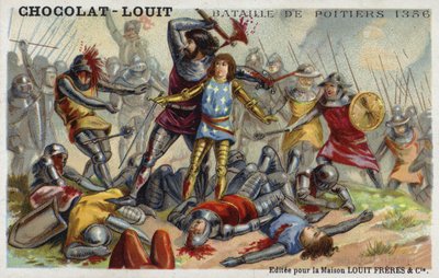 Battle of Poitiers, France, 1356 by French School