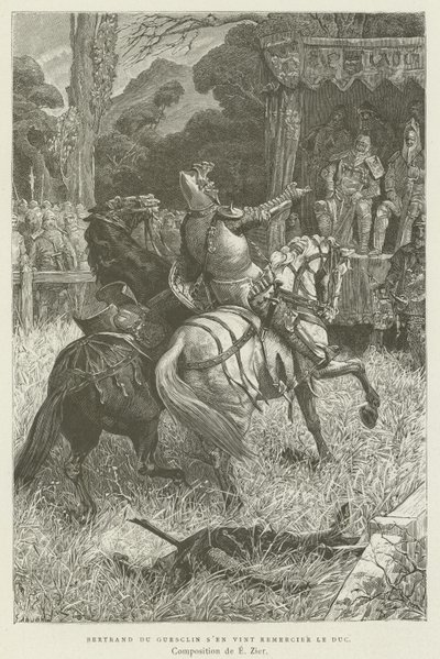 Bertrand du Guesclin Came to Thank the Duke by French School