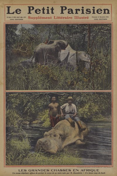 Big game hunting in Africa by French School