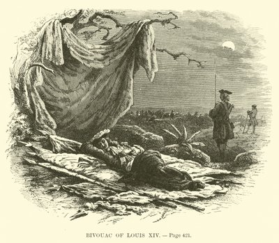 Bivouac of Louis XIV by French School