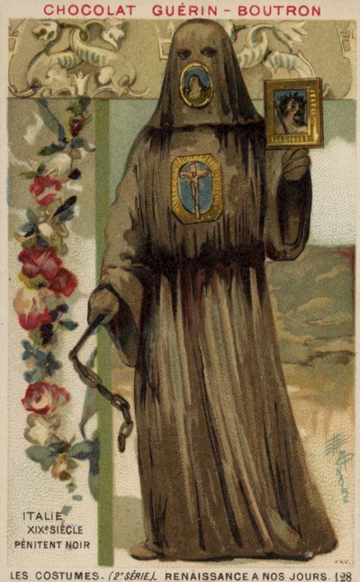 Black Penitent, Italy, 19th Century by French School
