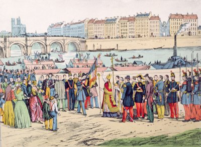 Blessing of the Flags in Paris before the Departure of the Colonists for Algeria by French School