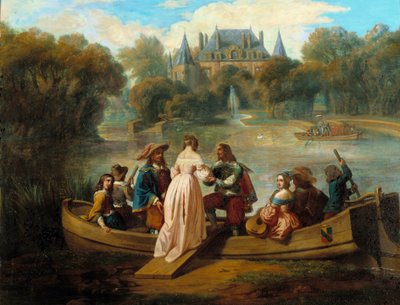 Boat Ride on the Lake of the Chateau by French School