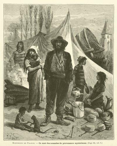 Gypsies of France (engraving) by French School