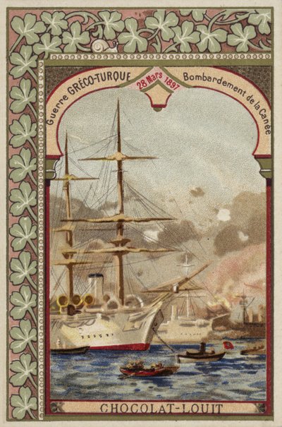 Bombardment of Chania, Crete, Greco-Turkish War, 28 March 1897 by French School