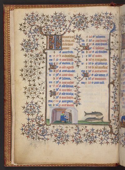 Book of Hours, Add MS 32454 f.2v, France by French School