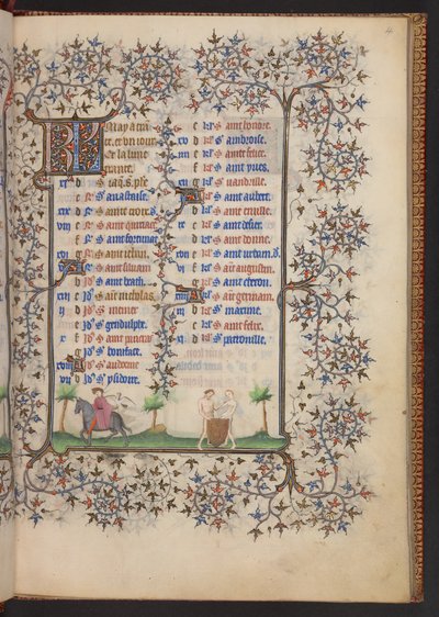 Book of Hours, Add MS 32454 f.4r, France by French School