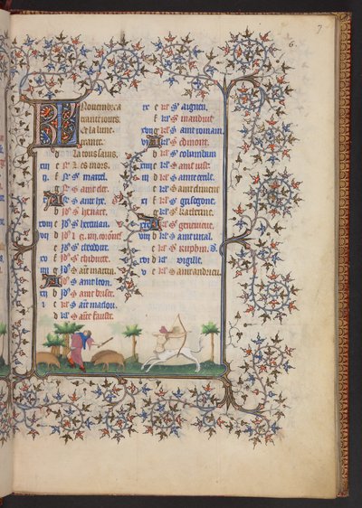 Book of Hours, Add MS 32454 f.7r, France by French School