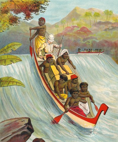 Braving the Rapids by French School