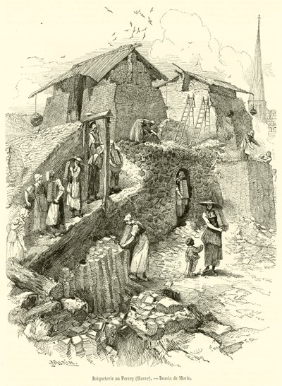 Brickworks at Perrey, Havre by French School