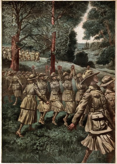 British Women Soldiers by French School