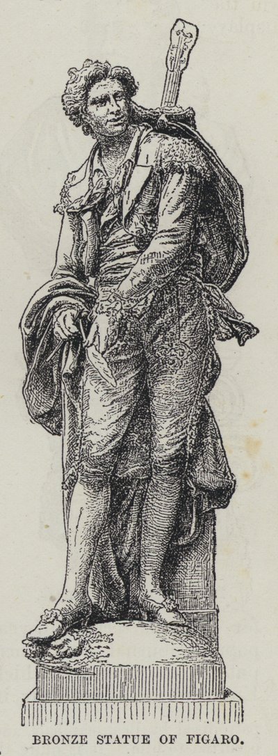 Bronze Statue of Figaro by French School