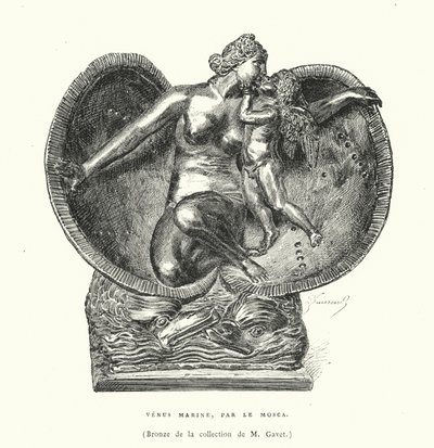 Bronze depicting the Birth of Venus, by Le Mosca by French School