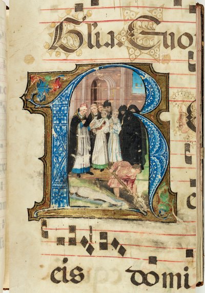 Burial scene, Gradual by French School