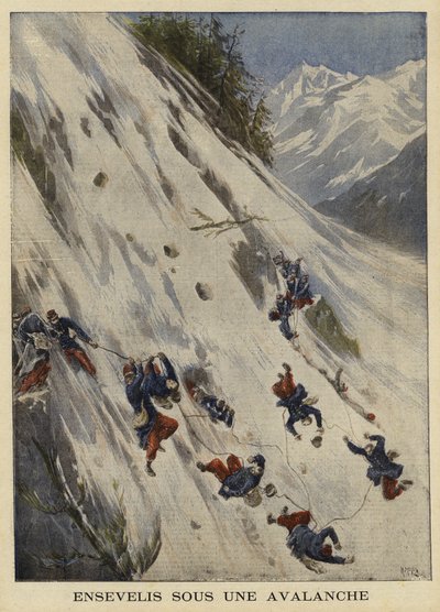 Buried under an avalanche by French School