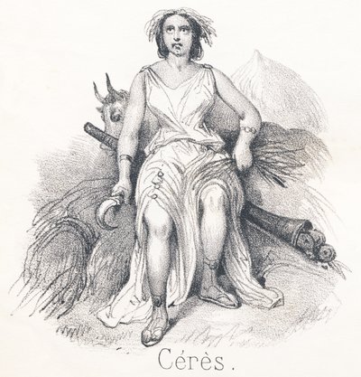 Ceres: Daughter of Saturn and Cybele She was named goddess of land or agriculture by French School