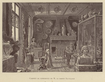 Cabinet of Curiosities of Baron Davillier by French School