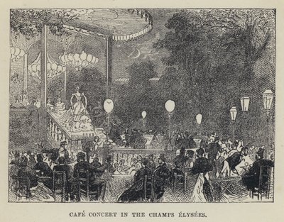 Cafe Concert in the Champs Elysees by French School