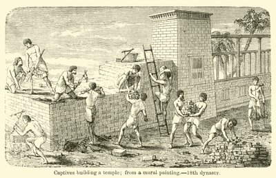 Captives building a temple by French School