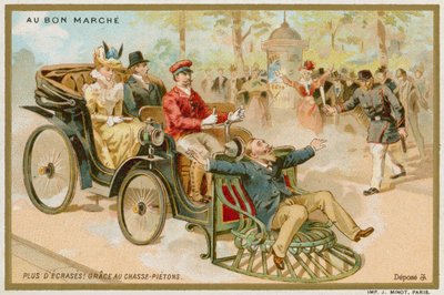 Car with a pedestrian equivalent of a cow catcher by French School