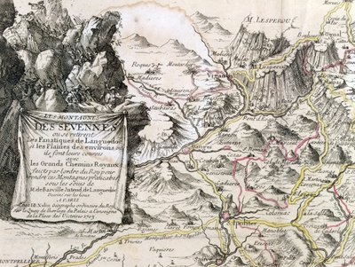 Cartouche from a Map of the Cevennes Region, 1703 by French School