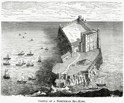 Castle of a Northman Sea-King, c.1880 by French School