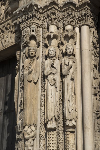 Cathedral of Chartres, Detail of the Left Burst of the Bay on the Right of the Royal Gate by French School