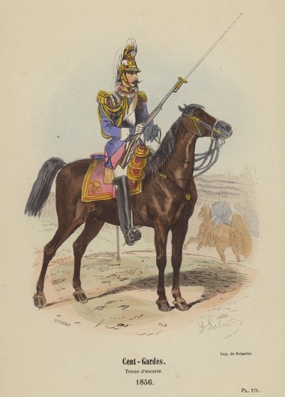 Hundred Guards, Escort Uniform by French School