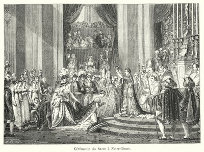 Ceremony of the Coronation at Notre-Dame by French School
