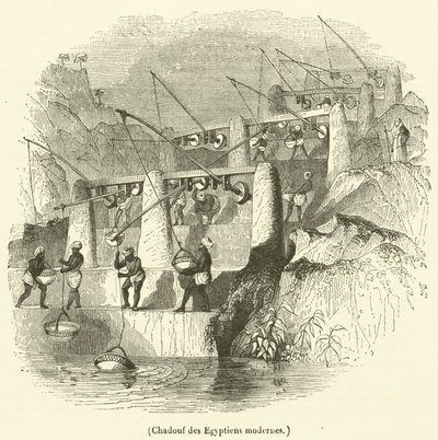 Shaduf of modern Egyptians by French School