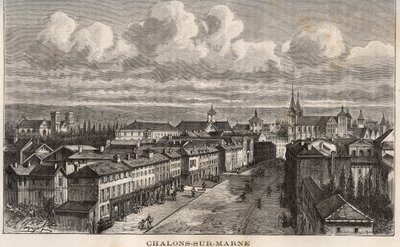 Champagne-Ardenne, Marne (51), Chalons-sur-Marne (current Chalons-en-Champagne) - Engraving in 