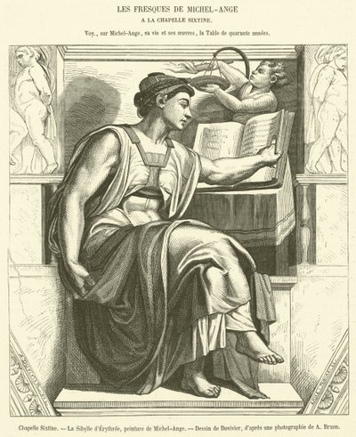 Sistine Chapel, The Erythraean Sibyl (engraving) by French School