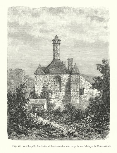 Funerary Chapel and Lantern of the Dead, Near the Abbey of Fontevrault by French School