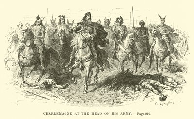 Charlemagne at the Head of His Army by French School
