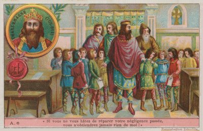 Charlemagne, Founder of the Carolingian Empire (768-814) by French School