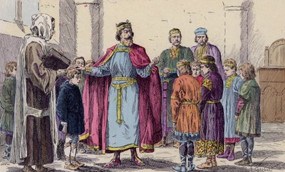 Charlemagne Visiting a School by French School