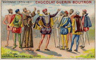 Charles, Duke of Mayenne, addressing members of the Catholic League by French School