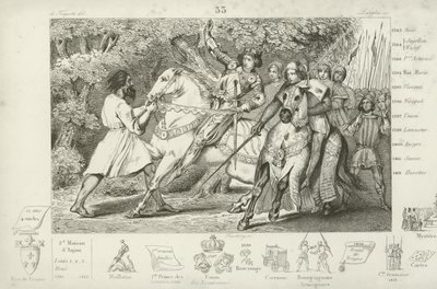 Charles VI of France is warned of an ambush in the forest near Angers, 1392 by French School