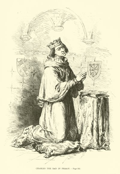 Charles the Bad in Prison by French School