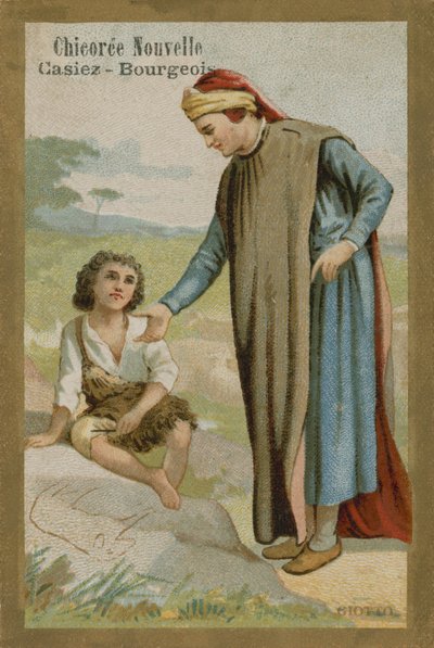 Chicoree Nouvelle Trade Card, Cimabue Discovering Giotto by French School