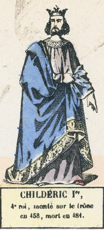 Childeric I, 4th King, Ascended the Throne in 458, Died in 481 by French School