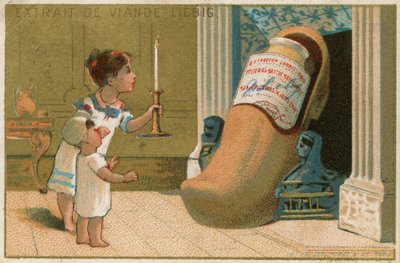 Children Examining Shoe Containing Liebig Extract by French School